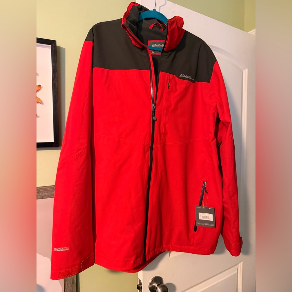 Eddie Bauer Men's Red and Black Performance Jacket